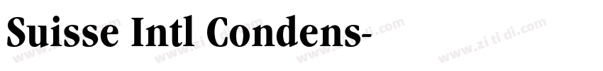 Suisse Intl Condens字体转换